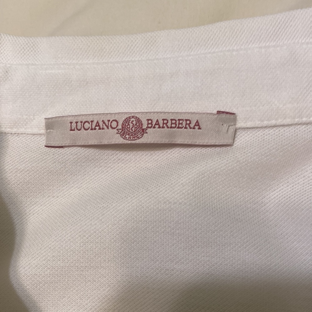 White, stretch 100% cotton Luciano Barbera shirt XXL